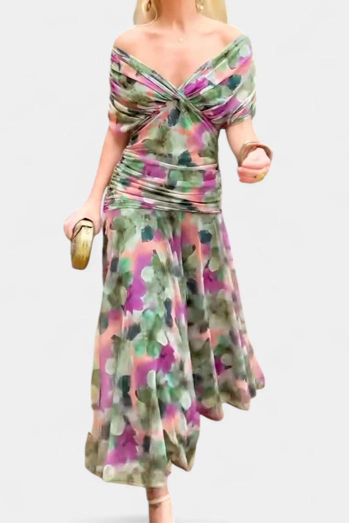 Ayla | Women’s Off Shoulder Twist Front Formal Gown