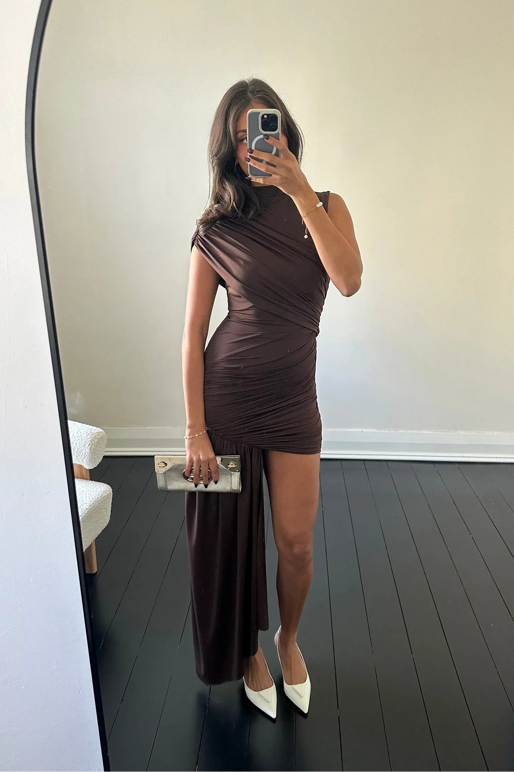 Babette | Women’s Draped Asymmetrical High Neck Prom Dress