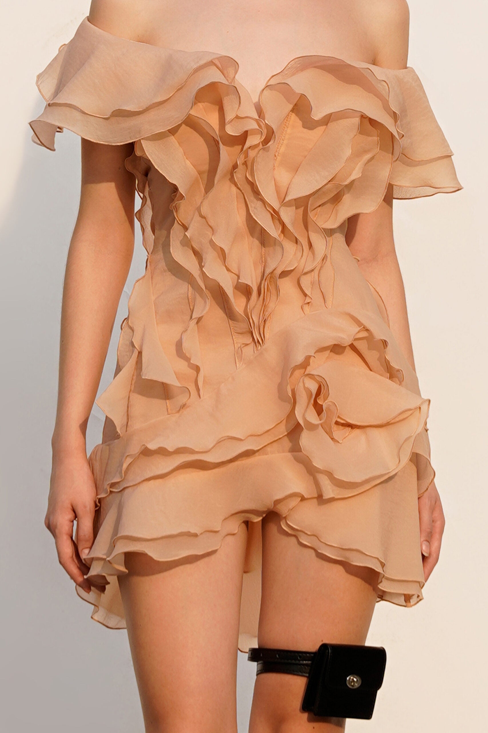 Barbara | Women's Off Shoulder Strapless V Neck Mini Dress