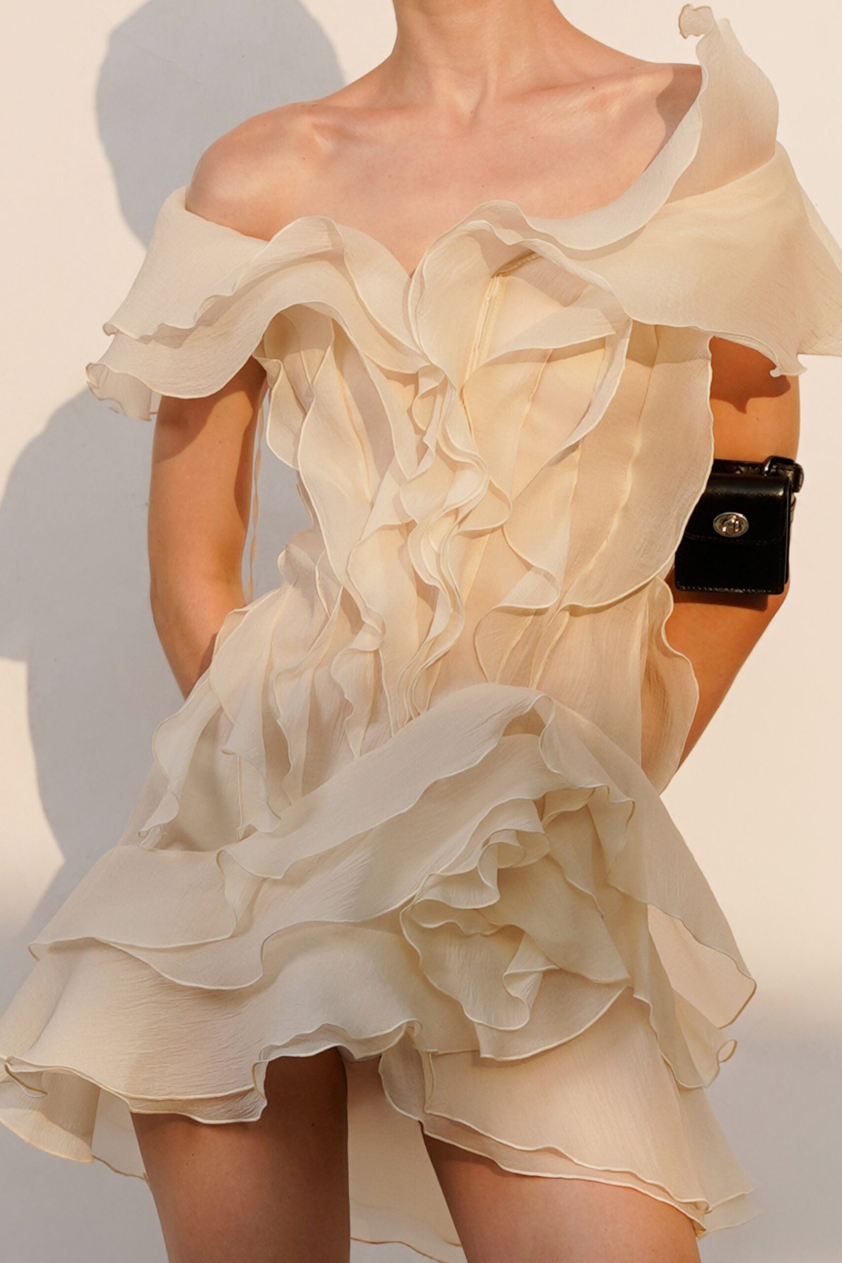 Barbara | Women's Off Shoulder Strapless V Neck Mini Dress