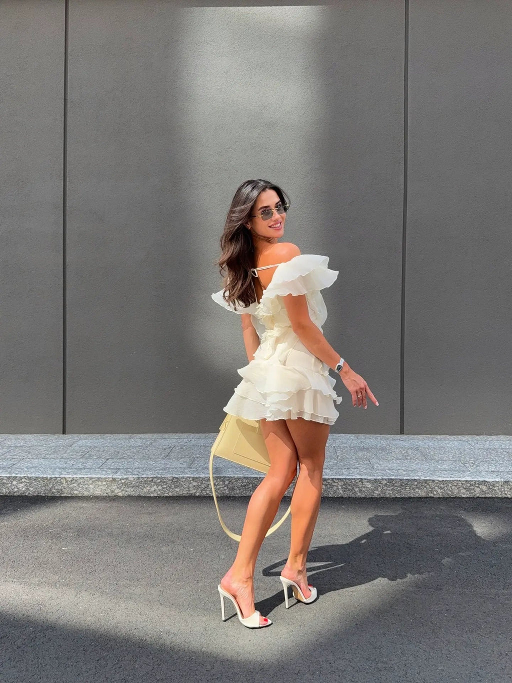 Barbara | Women's Off Shoulder Strapless V Neck Mini Dress