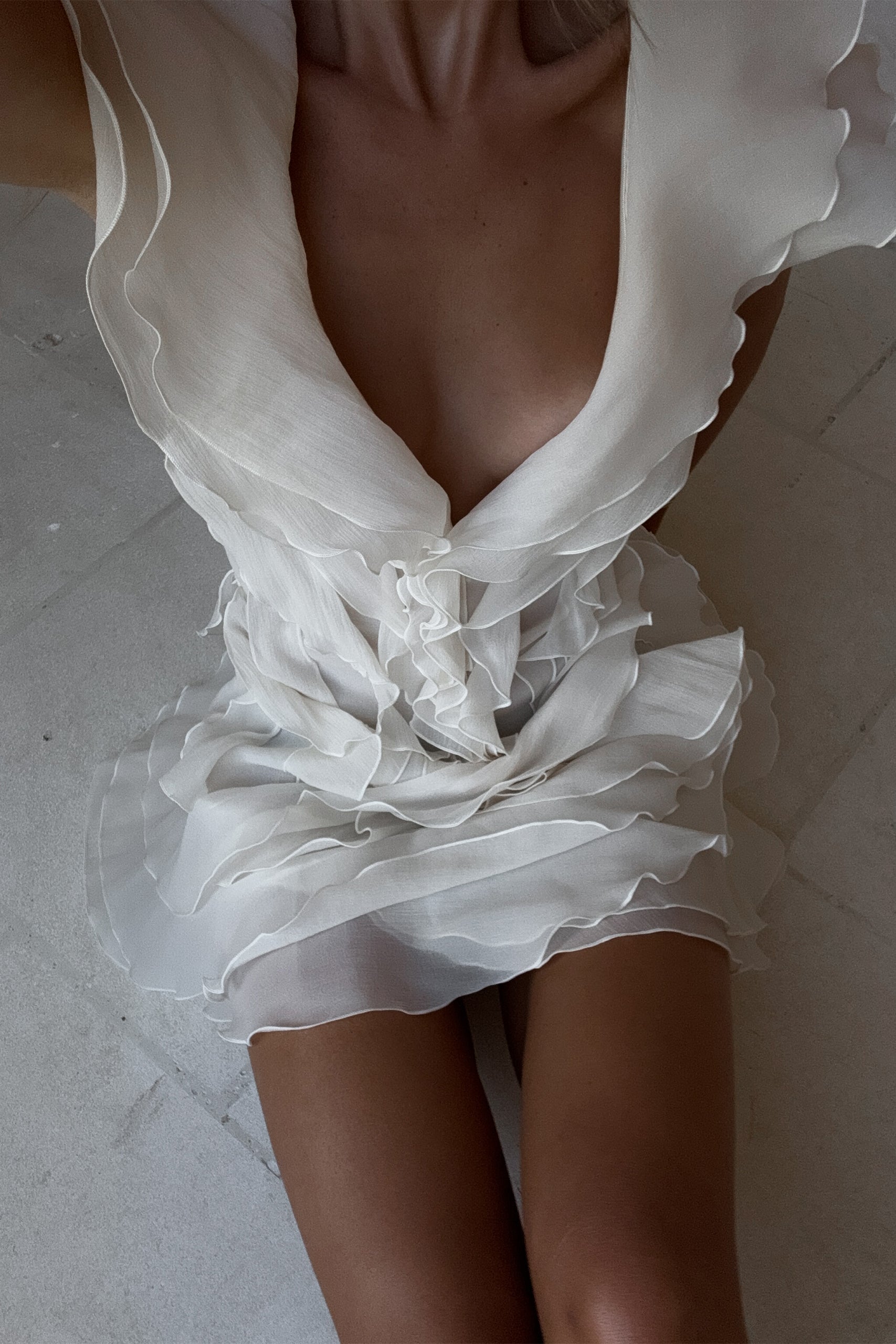 Barbara | Women's Off Shoulder Strapless V Neck Mini Dress
