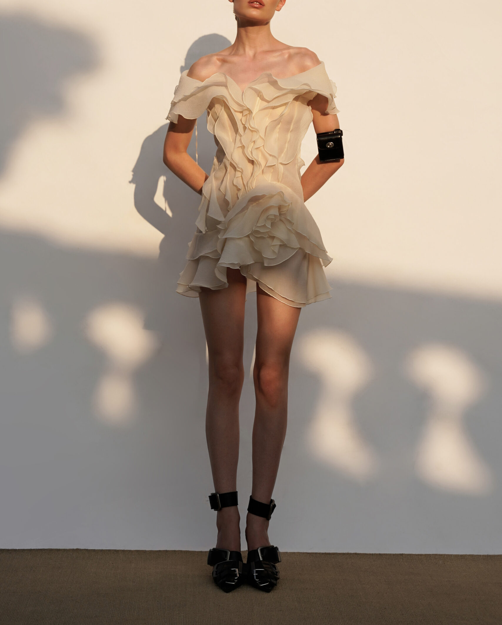 Barbara | Women's Off Shoulder Strapless V Neck Mini Dress