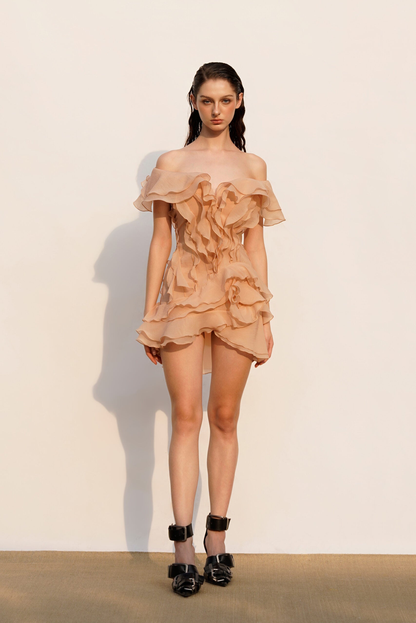Barbara | Women's Off Shoulder Strapless V Neck Mini Dress