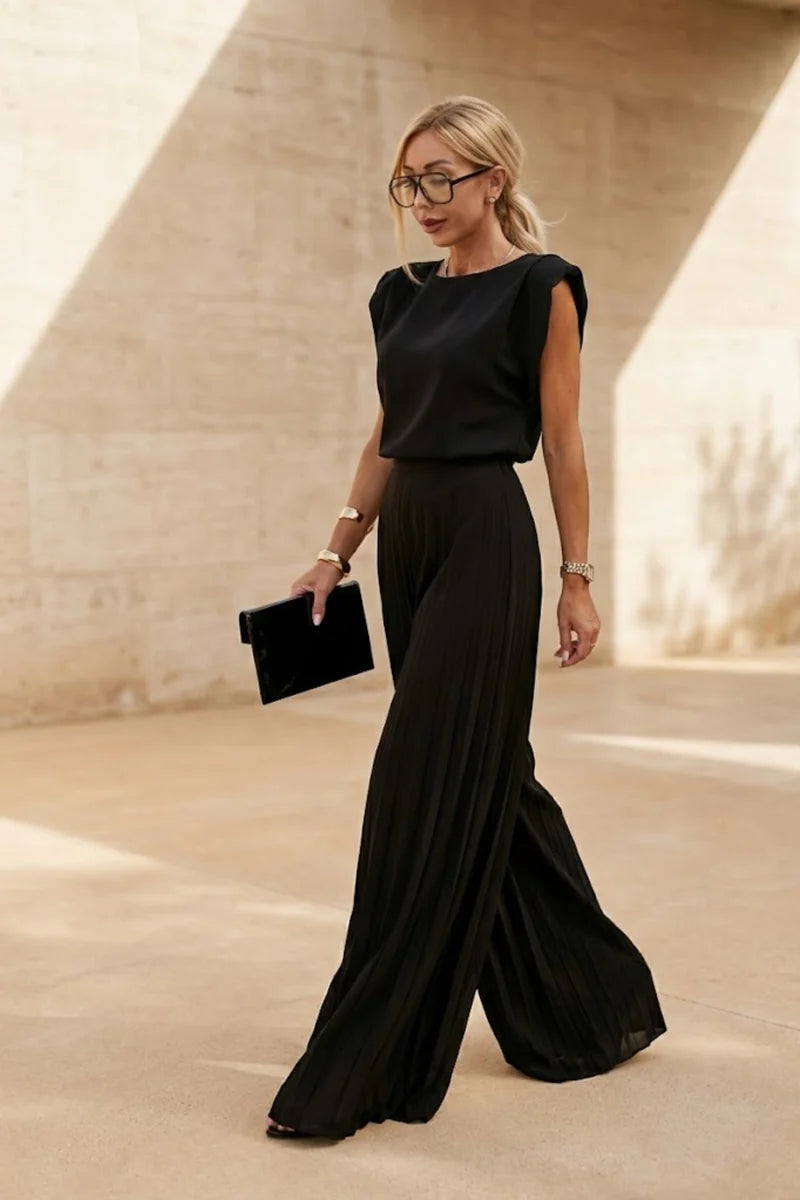 Barbara | Women’s Sleeveless Round Neck Summer Two Piece Set