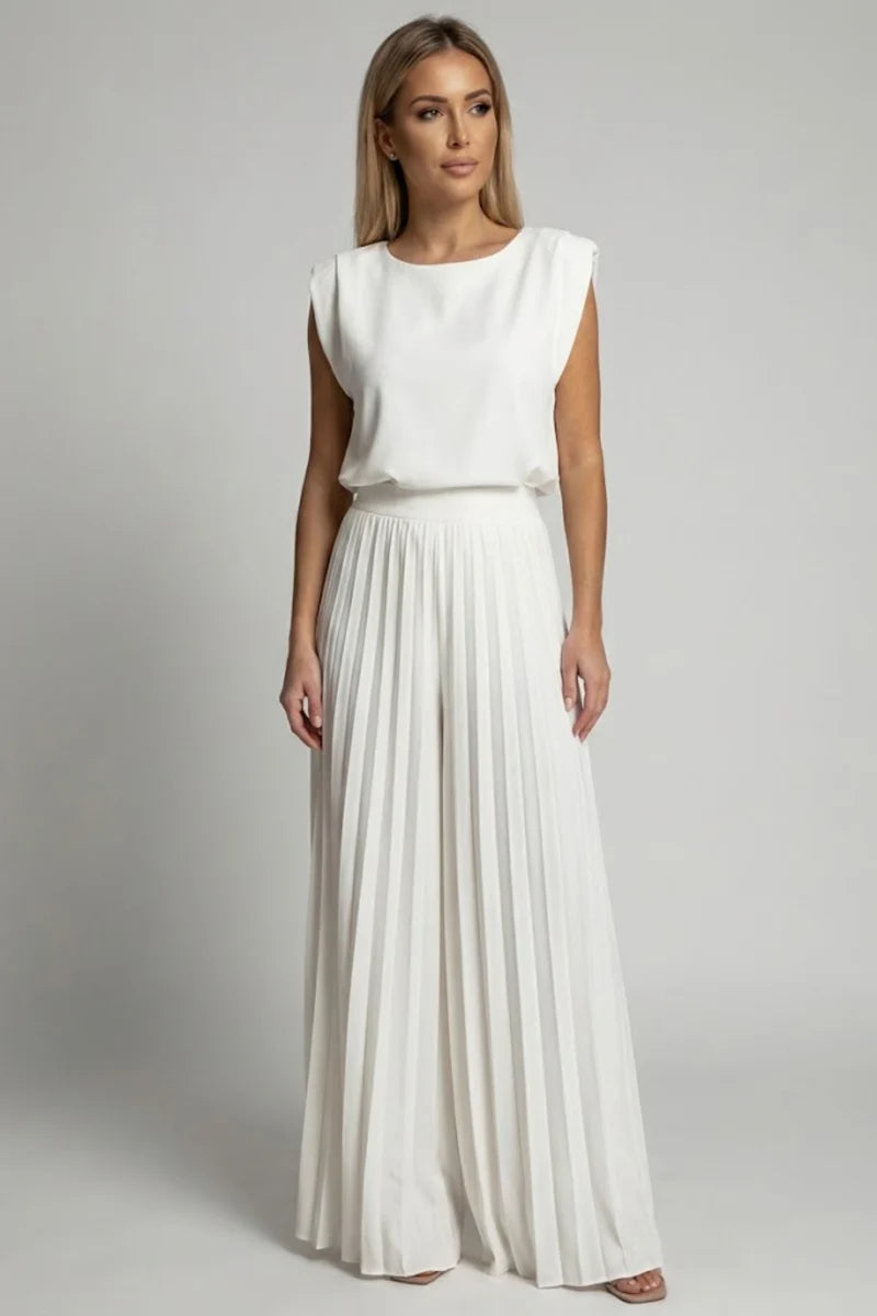 Barbara | Women’s Sleeveless Round Neck Summer Two Piece Set