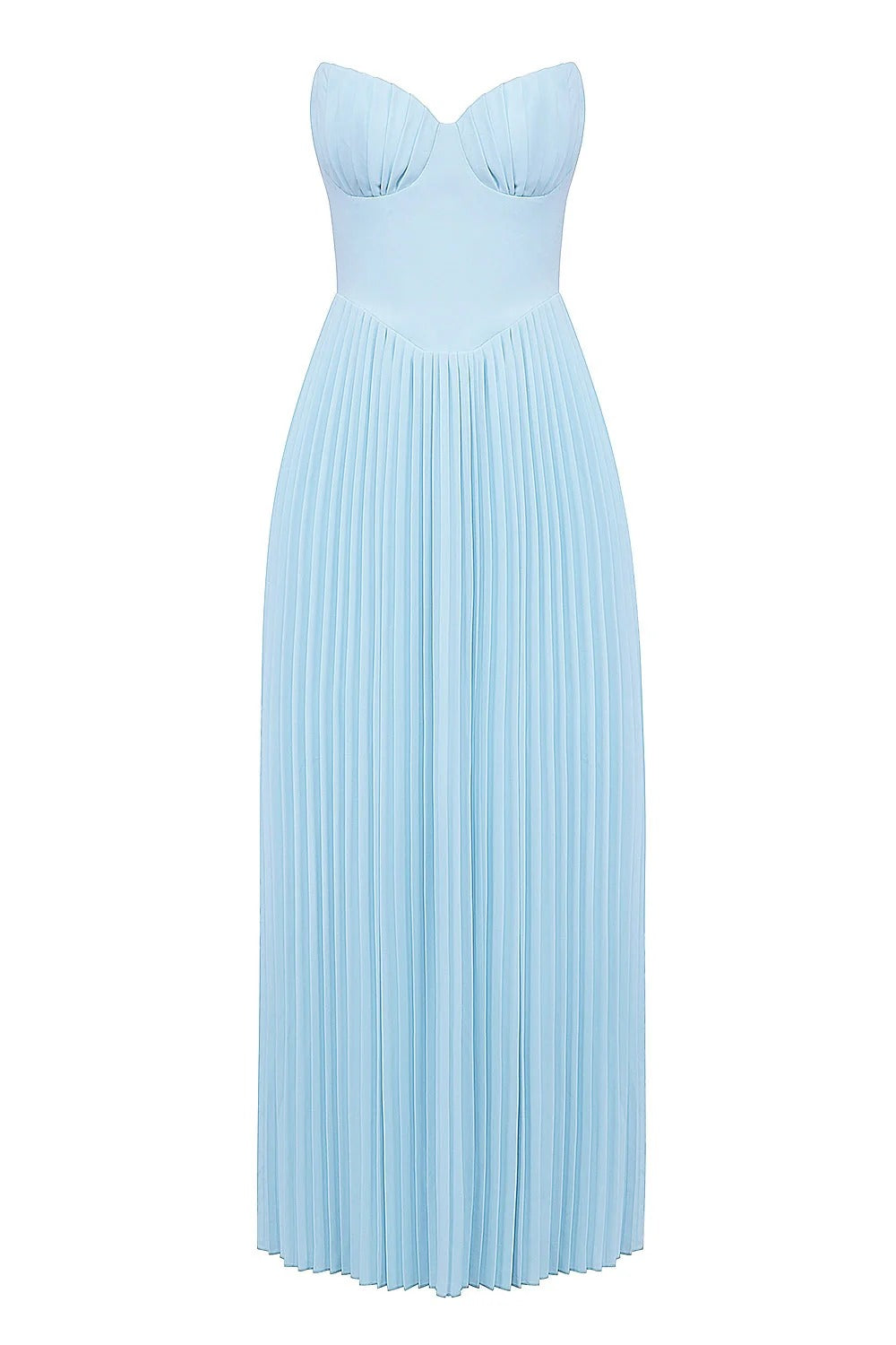 Becky | Women's Flowy Sweetheart Neck Blue Wedding Guest Dress