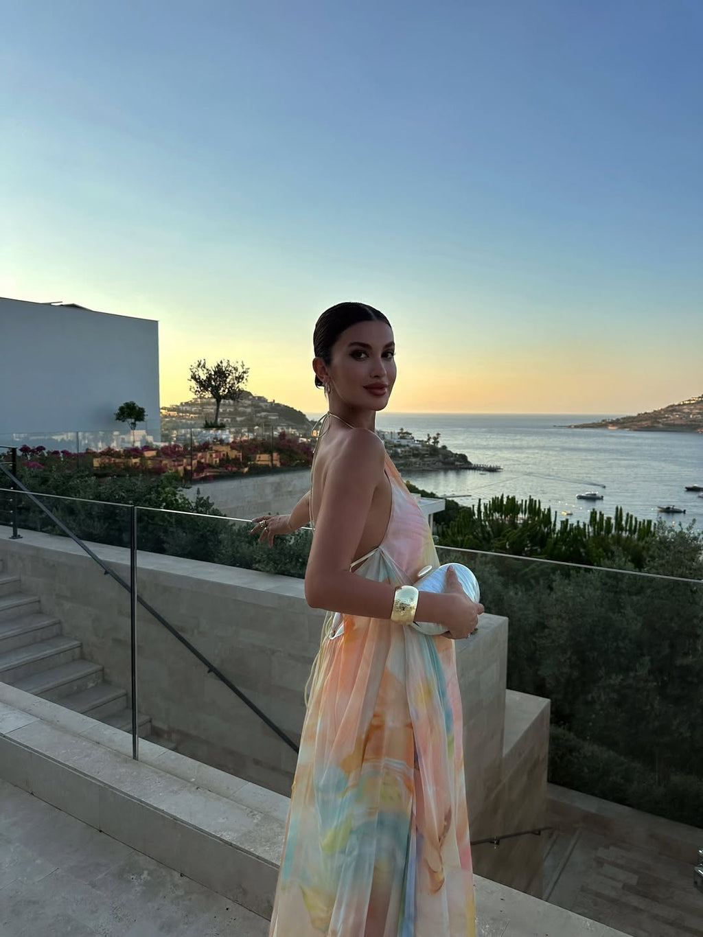 Bella | Women's Flowy Backless Summer Maxi Dress