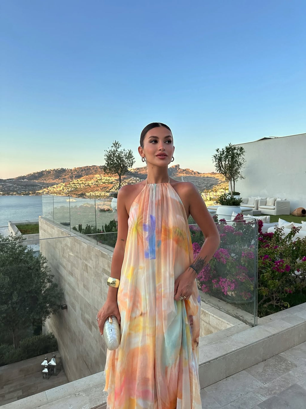 Bella | Women's Flowy Backless Summer Maxi Dress