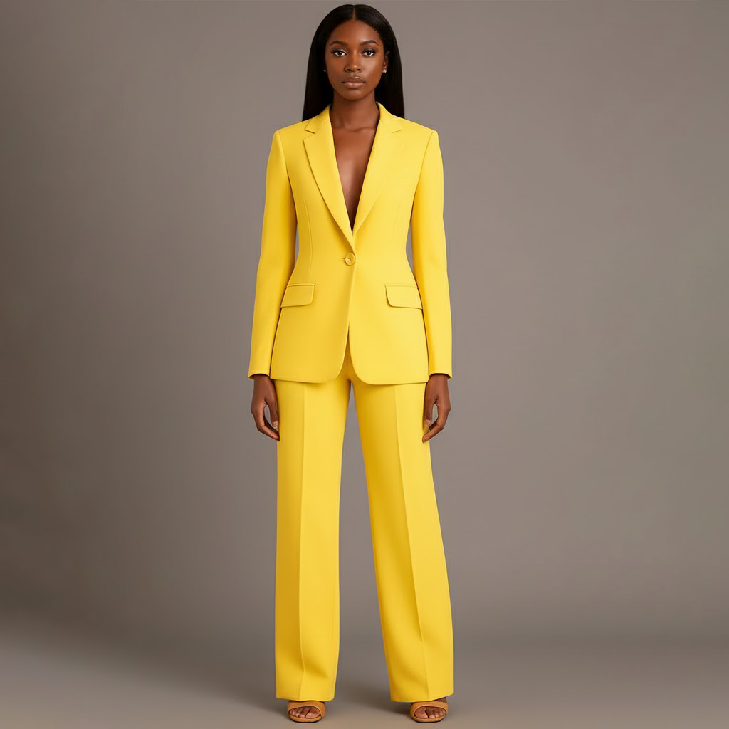 Betty | Women’s V Neck Long Sleeve Matching Suit