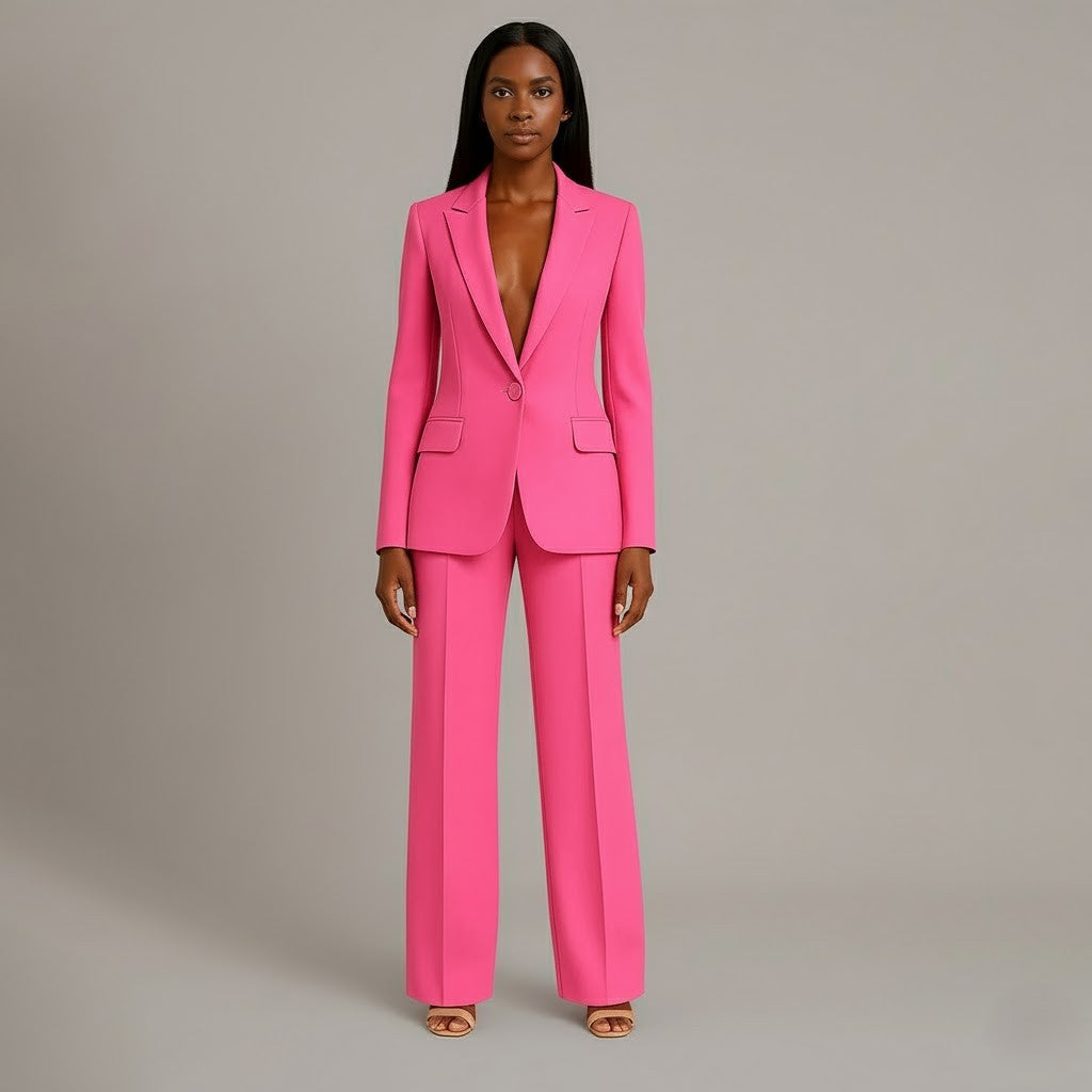 Betty | Women’s V Neck Long Sleeve Matching Suit