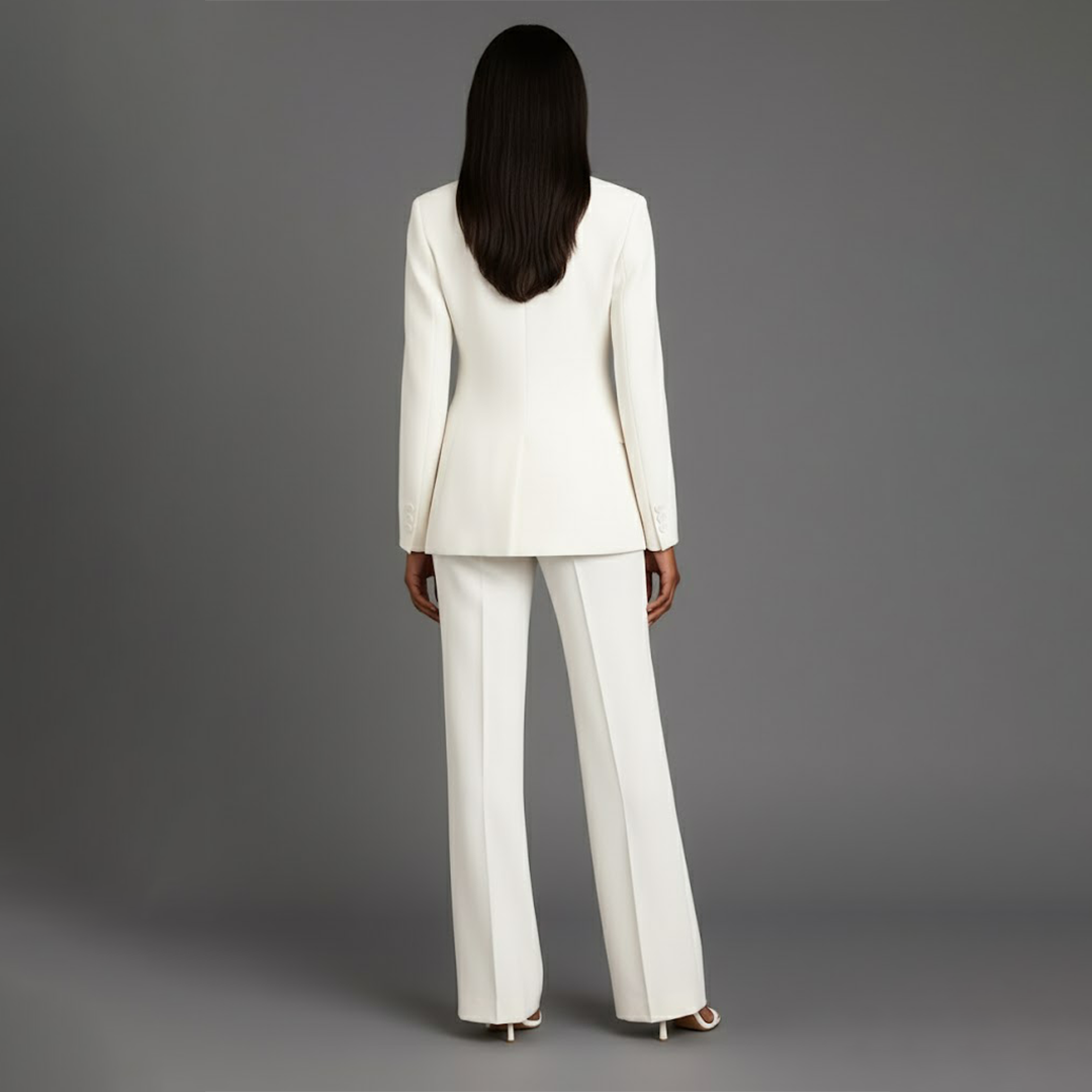 Betty | Women’s V Neck Long Sleeve Matching Suit