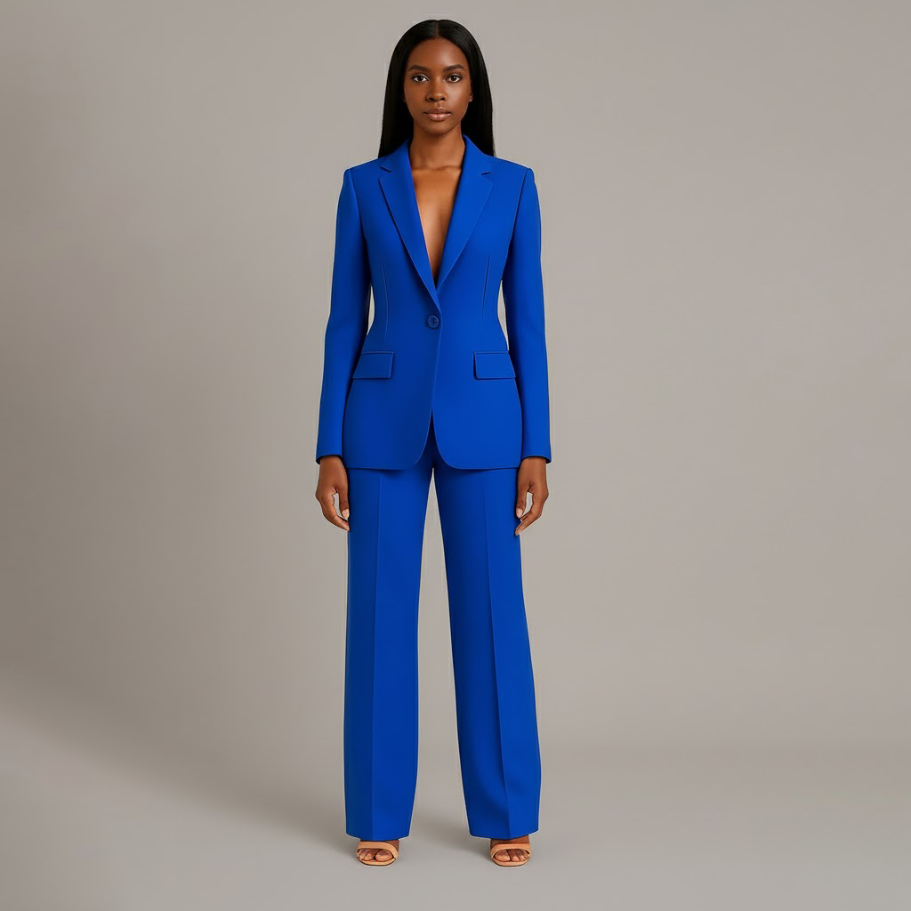 Betty | Women’s V Neck Long Sleeve Matching Suit