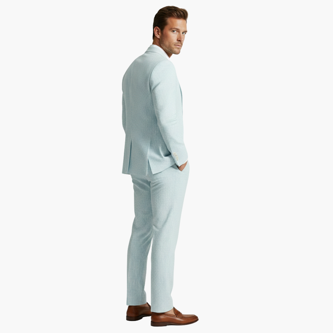 Blair | Men’s Two Piece Pinstripe Slim Fit Two Piece Suit