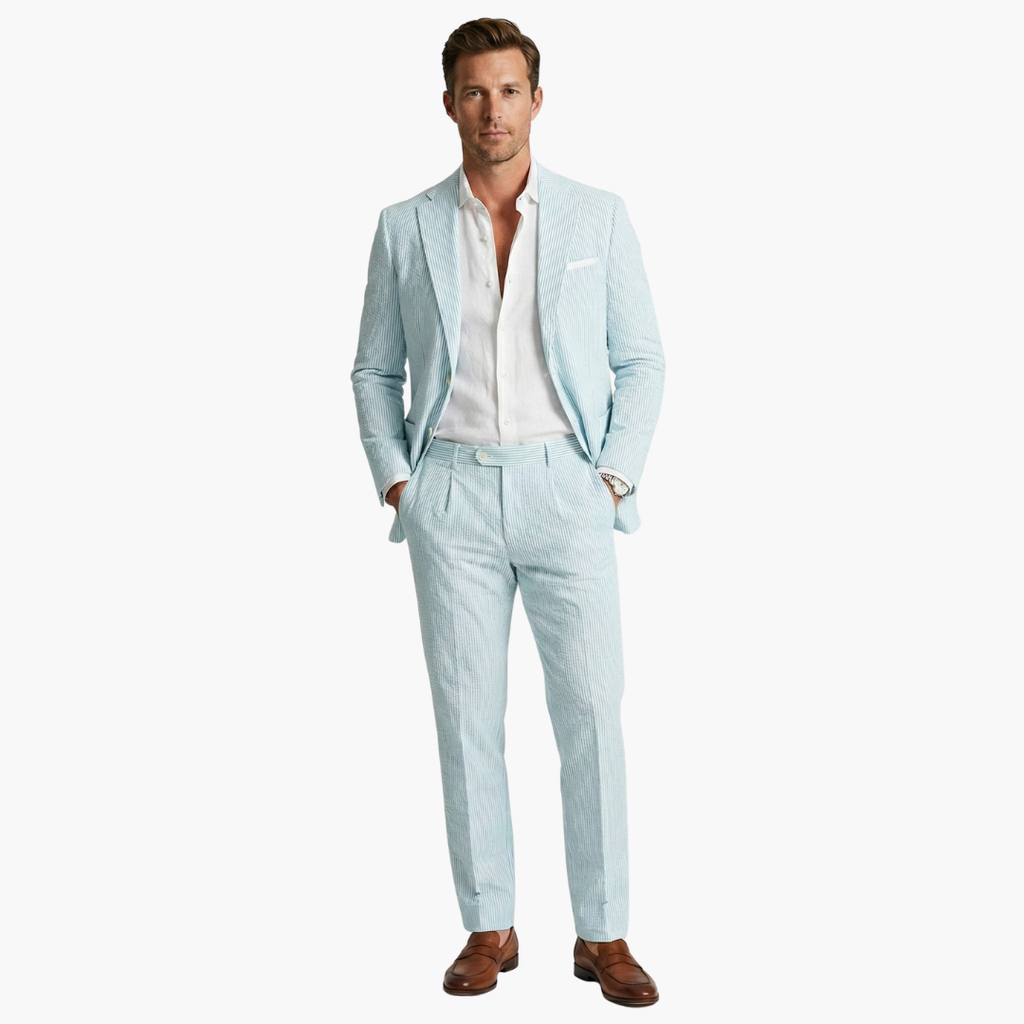 Blair | Men’s Two Piece Pinstripe Slim Fit Two Piece Suit