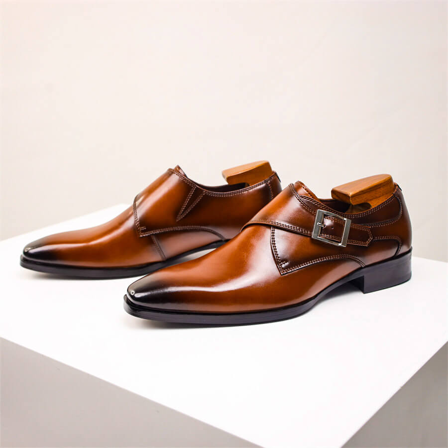 Blake | Men’s Buckle Closure Square Toe Dress Shoes
