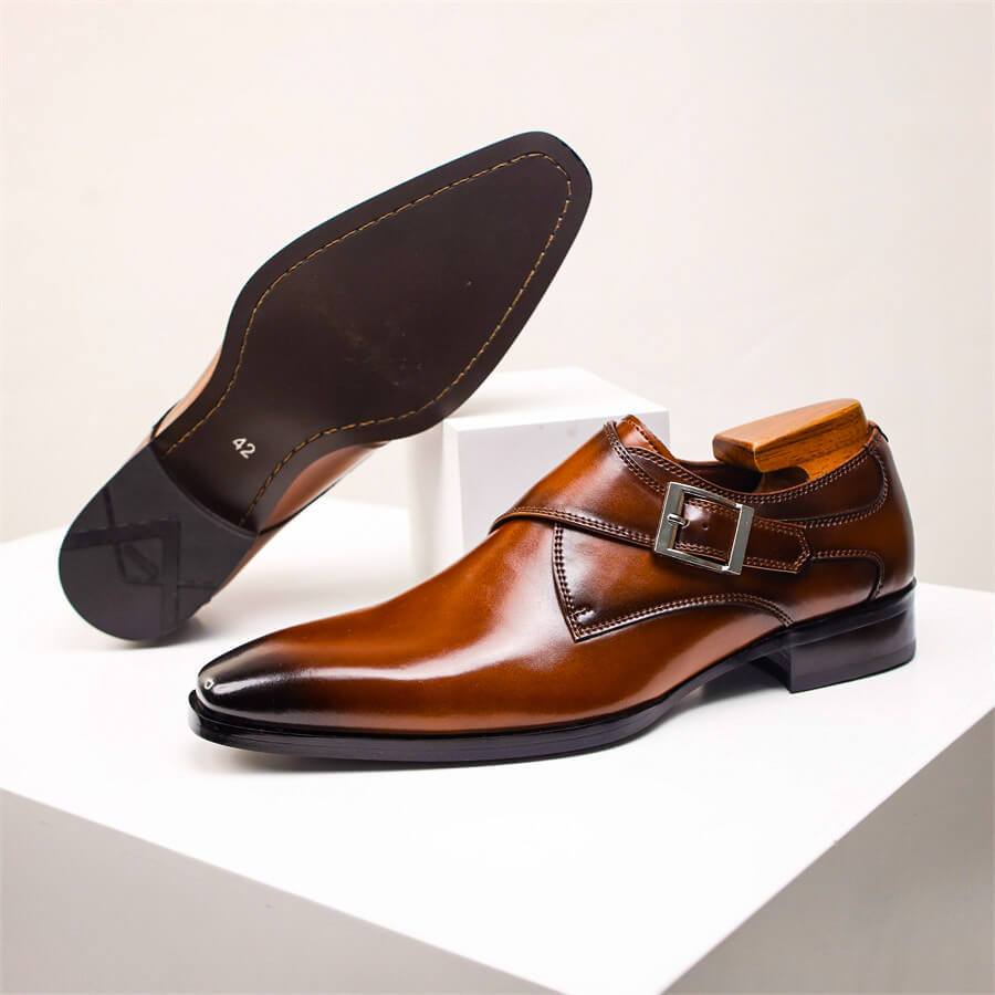 Blake | Men’s Buckle Closure Square Toe Dress Shoes