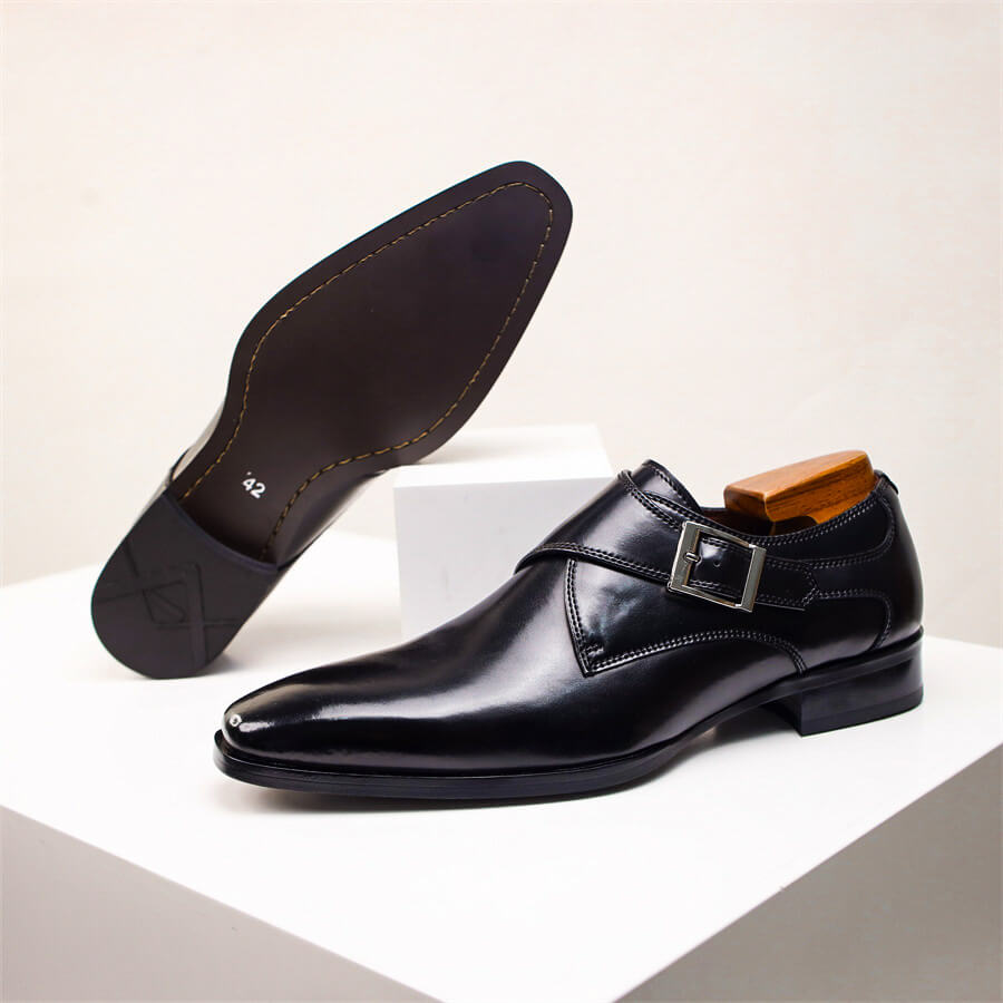 Blake | Men’s Buckle Closure Square Toe Dress Shoes