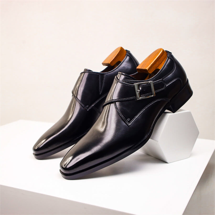 Blake | Men’s Buckle Closure Square Toe Dress Shoes