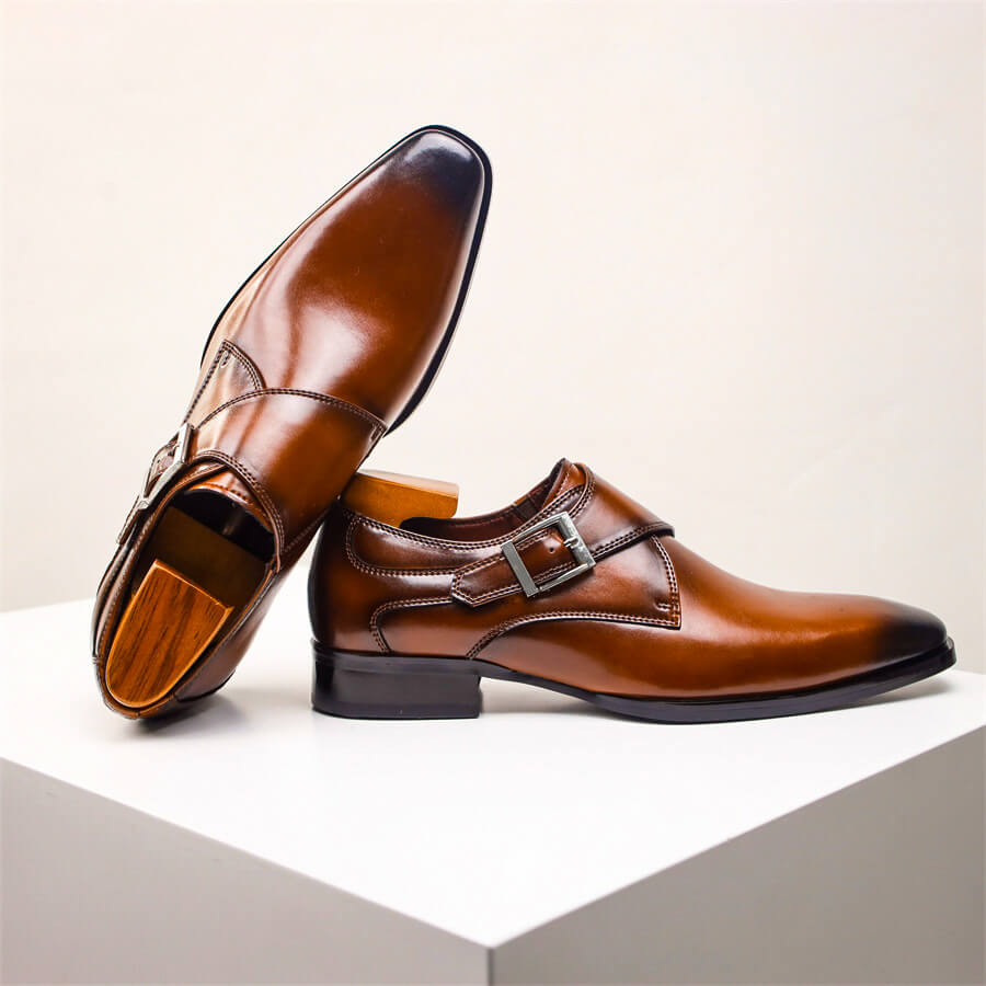 Blake | Men’s Buckle Closure Square Toe Dress Shoes