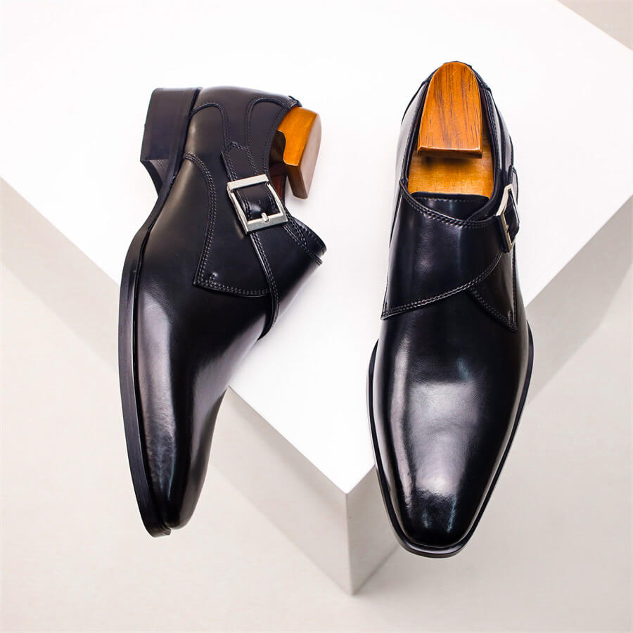 Blake | Men’s Buckle Closure Square Toe Dress Shoes