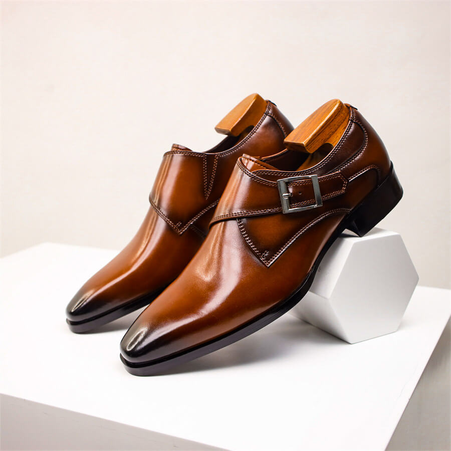 Blake | Men’s Buckle Closure Square Toe Dress Shoes