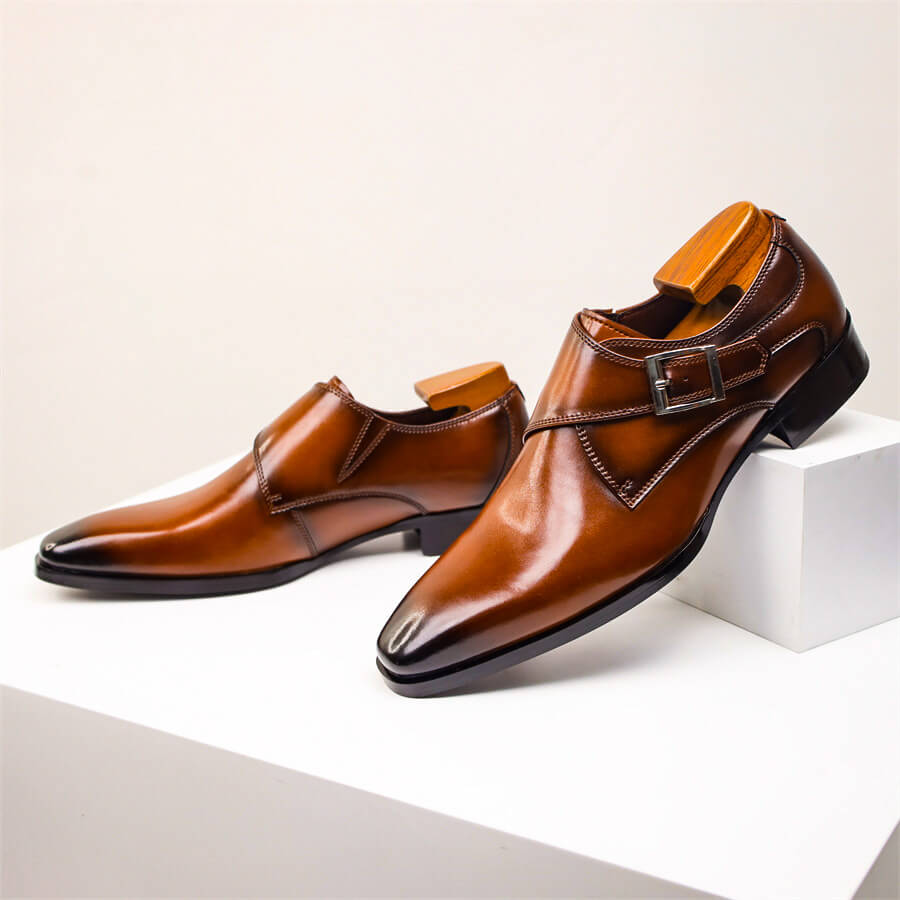 Blake | Men’s Buckle Closure Square Toe Dress Shoes