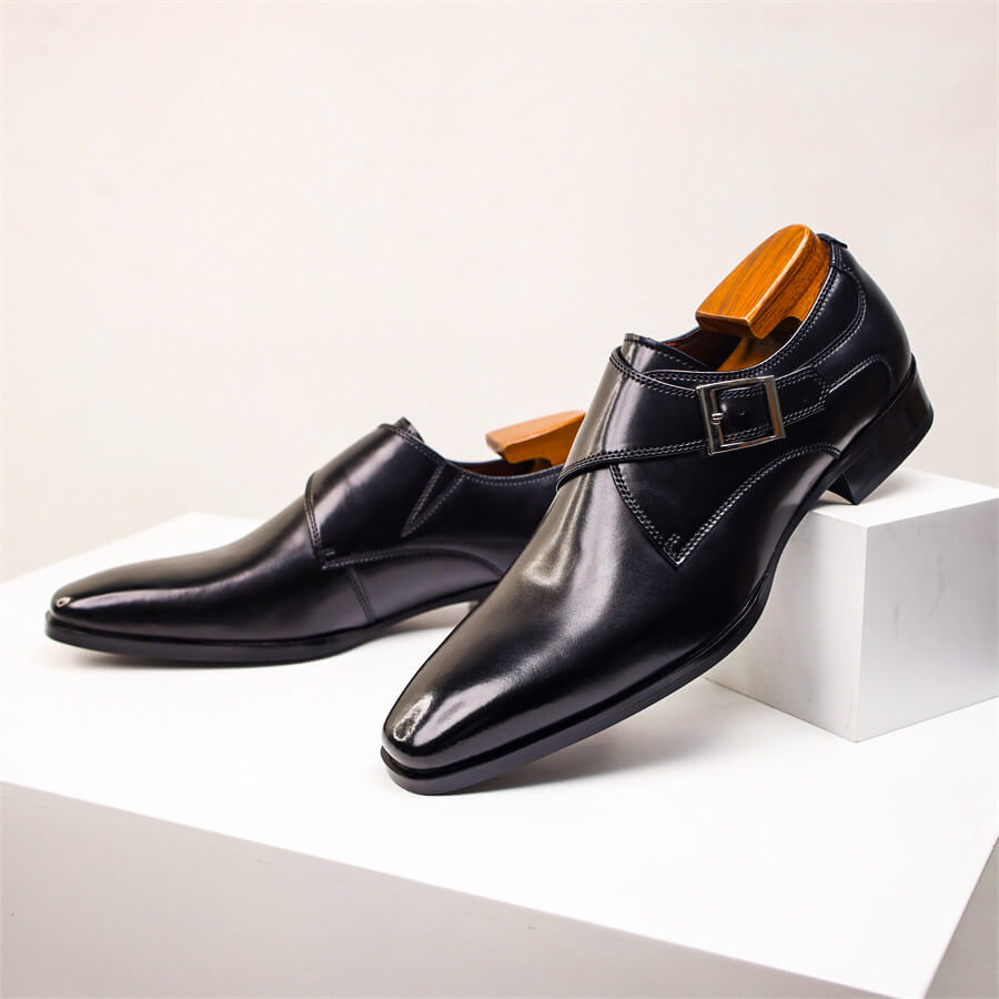 Blake | Men’s Buckle Closure Square Toe Dress Shoes