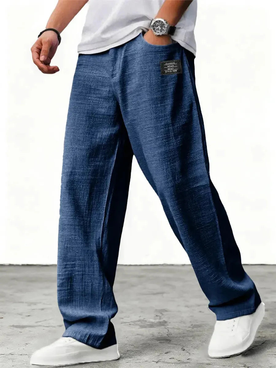 Brendon | Men's Wide-Leg Relaxed Side Pockets Summer Trousers