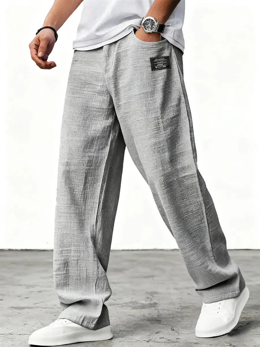 Brendon | Men's Wide-Leg Relaxed Side Pockets Summer Trousers