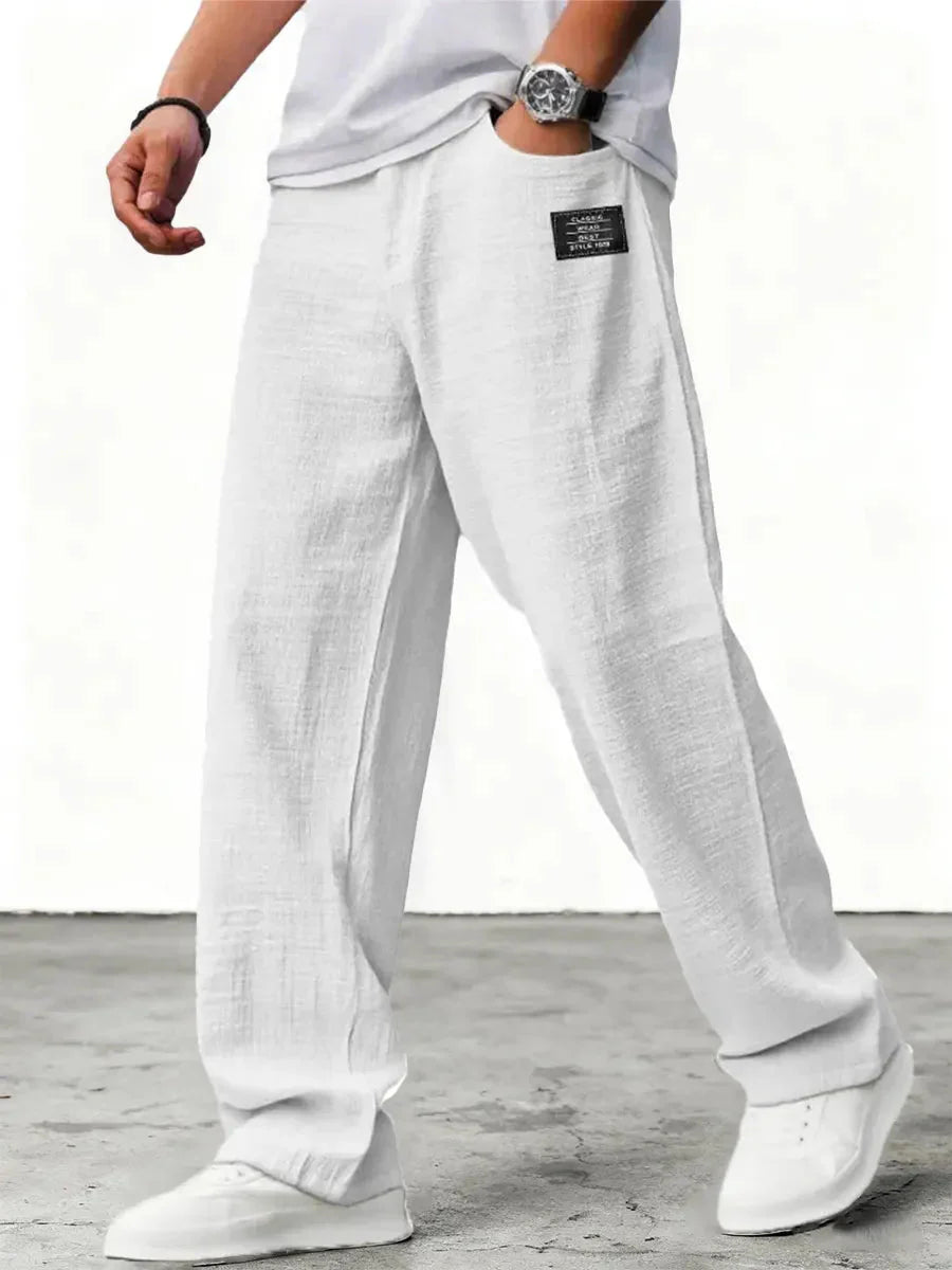 Brendon | Men's Wide-Leg Relaxed Side Pockets Summer Trousers