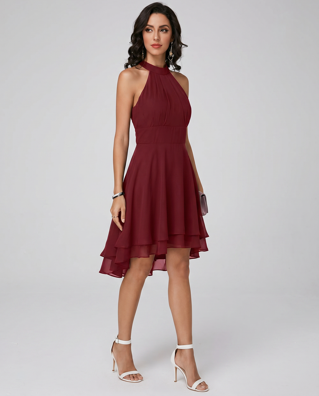 Bridget | Women’s Halter Neck Wedding Guest Midi Dress