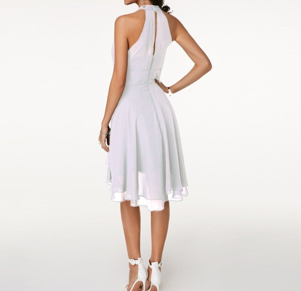 Bridget | Women’s Halter Neck Wedding Guest Midi Dress