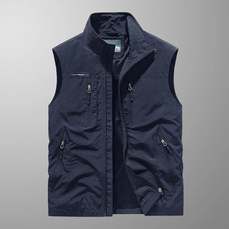 Bronson | Men’s Stand Collar Multi Pocket Cargo Utility Vest
