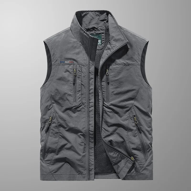 Bronson | Men’s Stand Collar Multi Pocket Cargo Utility Vest