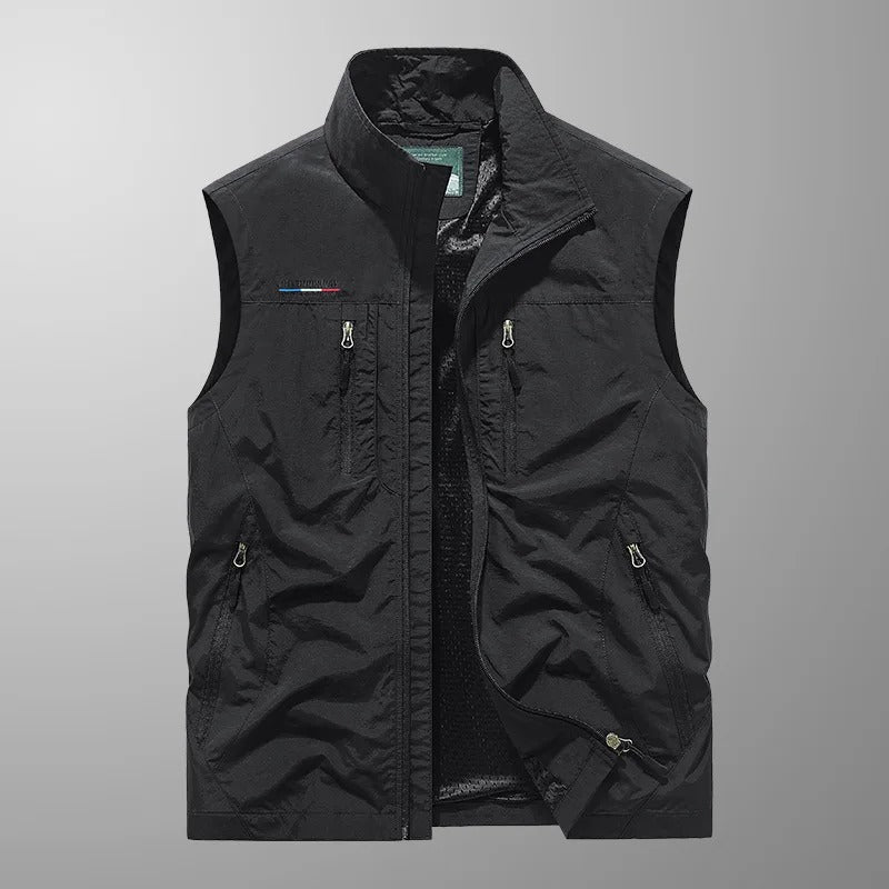 Bronson | Men’s Stand Collar Multi Pocket Cargo Utility Vest