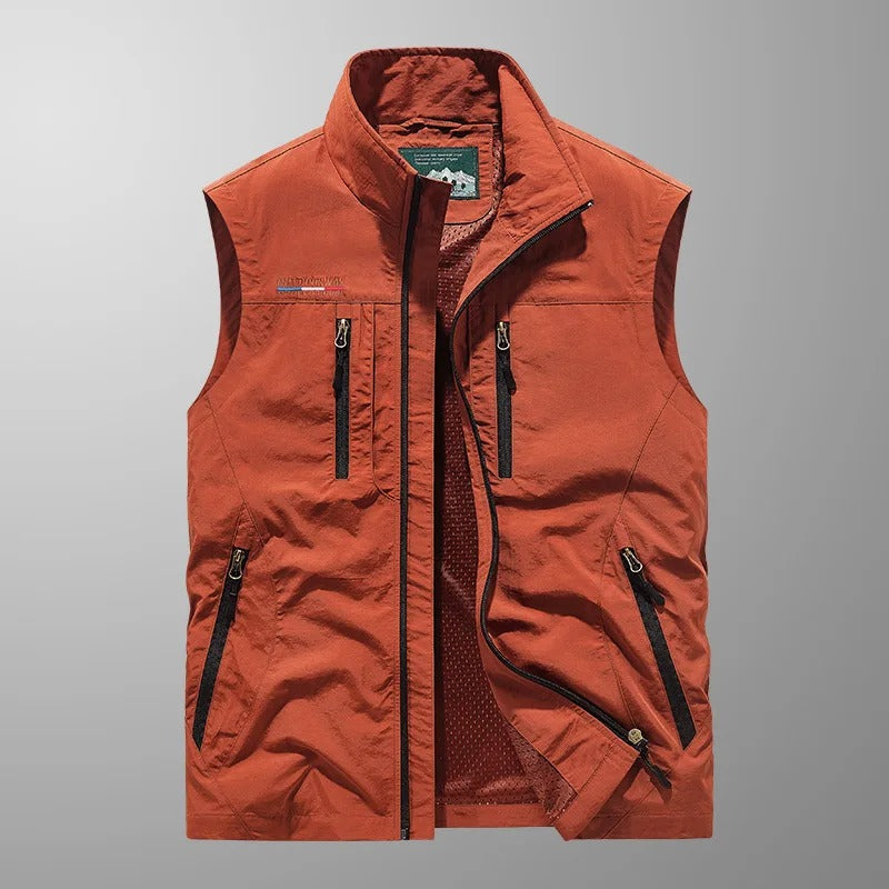 Bronson | Men’s Stand Collar Multi Pocket Cargo Utility Vest