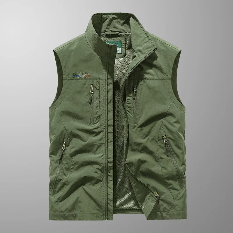 Bronson | Men’s Stand Collar Multi Pocket Cargo Utility Vest