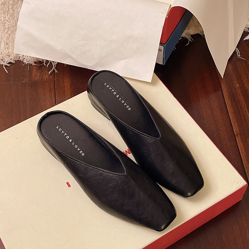 Carley | Women’s Tapered Toe Backless Slip On Mules