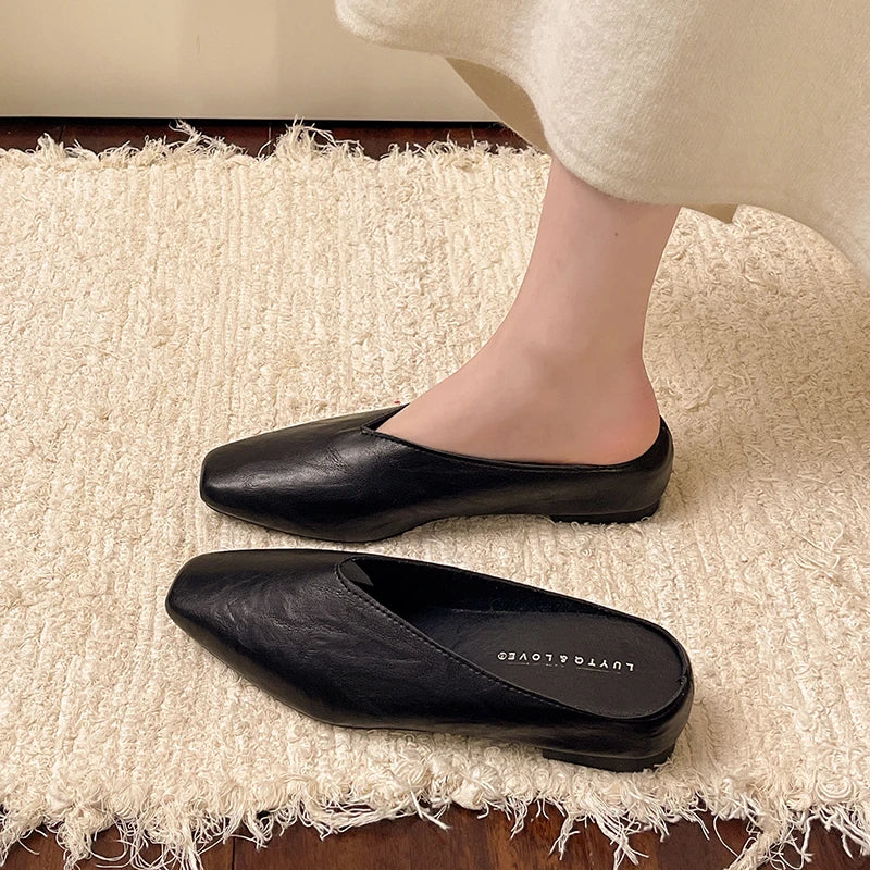 Carley | Women’s Tapered Toe Backless Slip On Mules