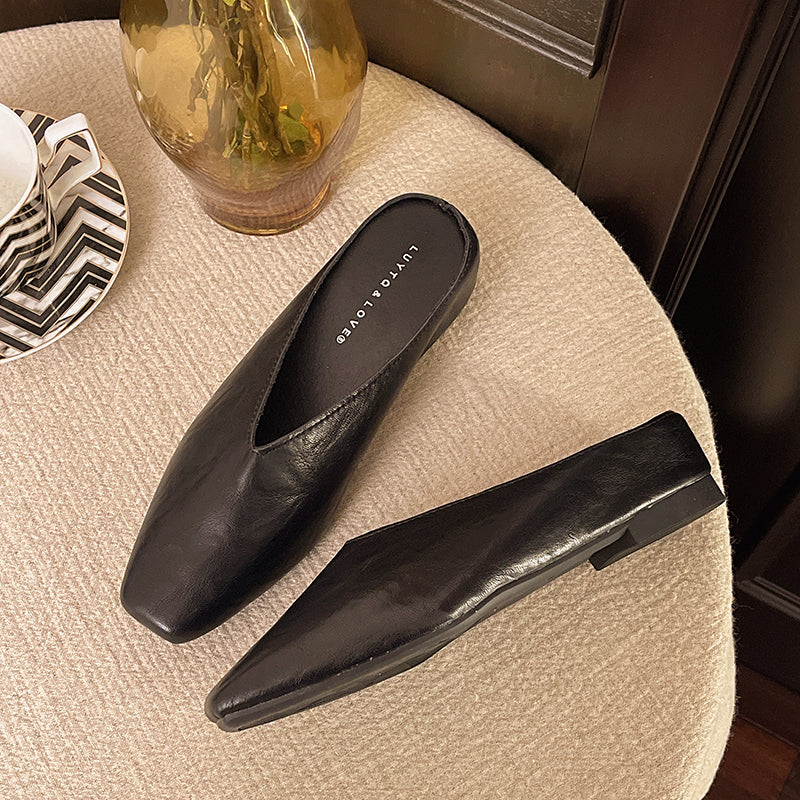 Carley | Women’s Tapered Toe Backless Slip On Mules