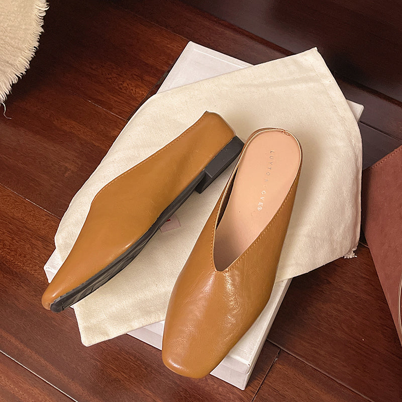 Carley | Women’s Tapered Toe Backless Slip On Mules