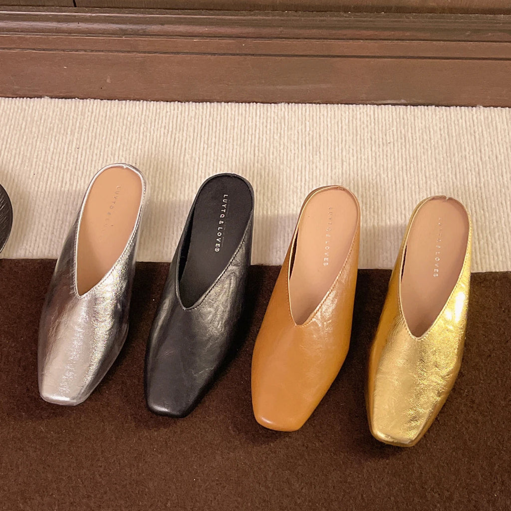 Carley | Women’s Tapered Toe Backless Slip On Mules