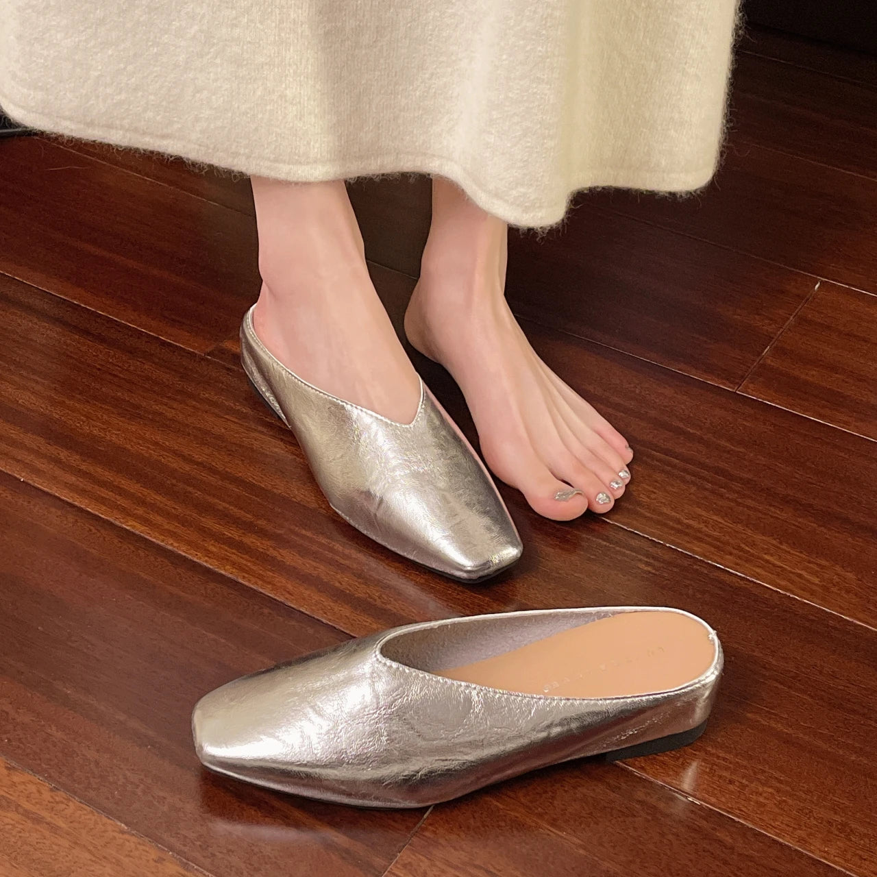 Carley | Women’s Tapered Toe Backless Slip On Mules