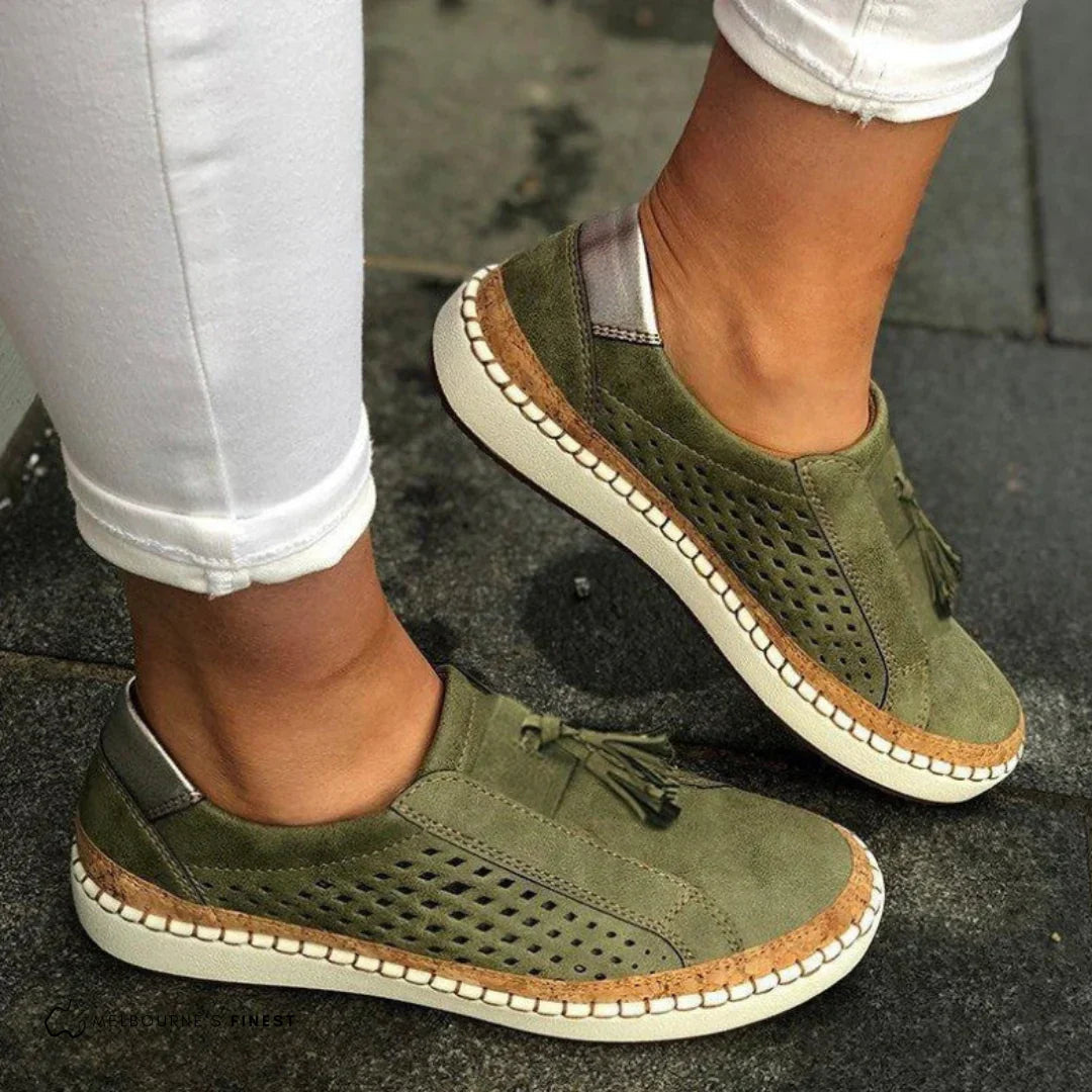 Carmen | Women’s Low Top Round Toe Slip On Sneakers