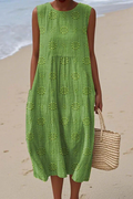 Cassidy | Women’s Sleeveless Floral Print Flowy Midi Dress