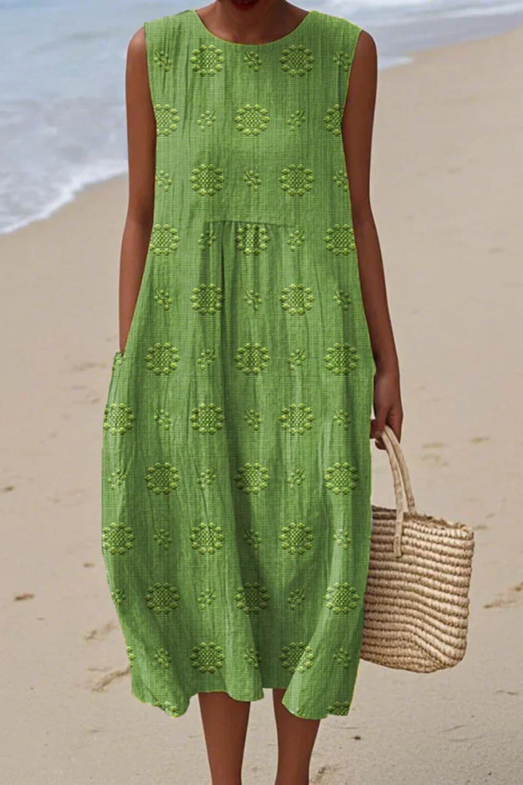 Cassidy | Women’s Sleeveless Floral Print Flowy Midi Dress