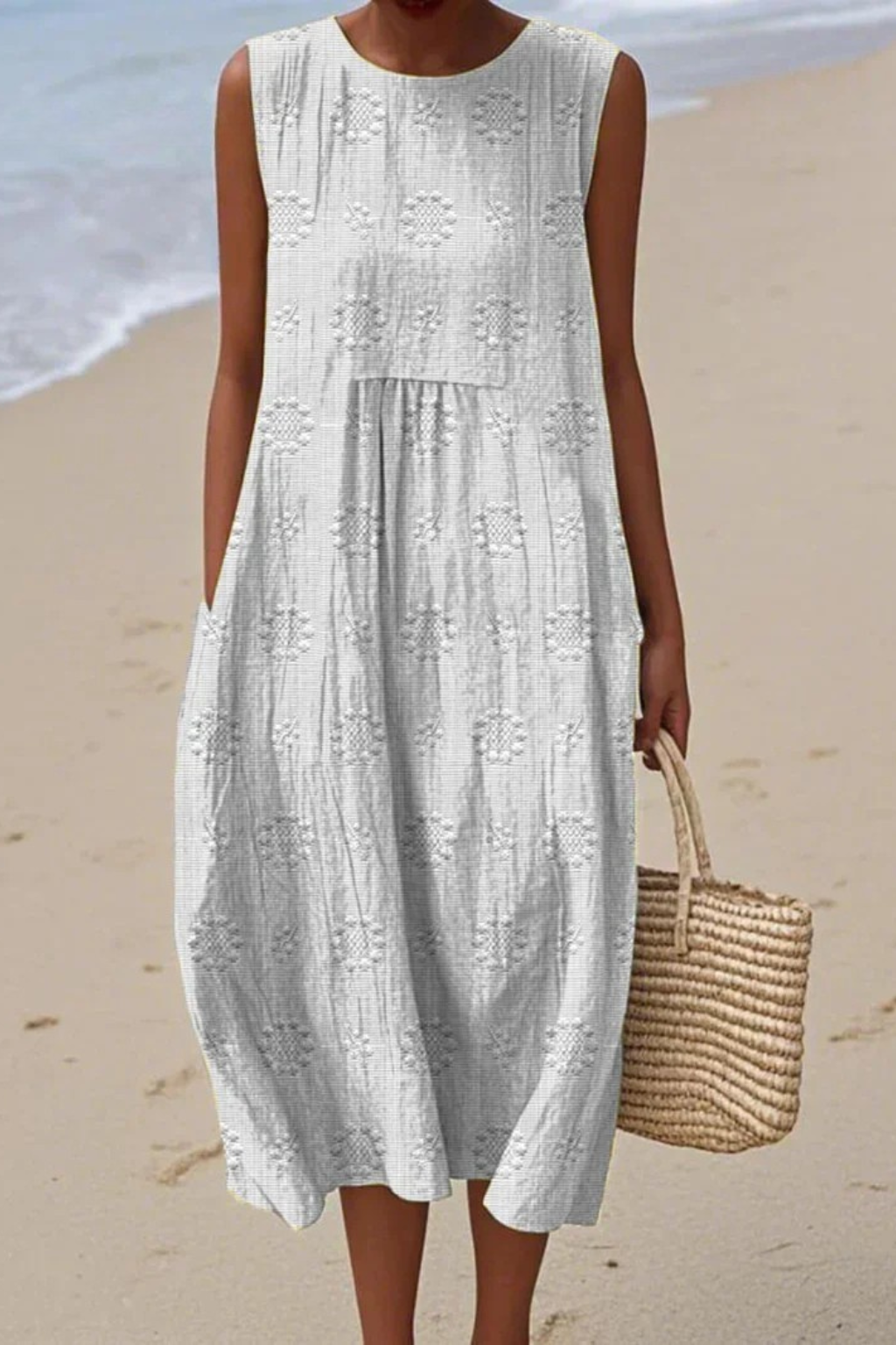Cassidy | Women’s Sleeveless Floral Print Flowy Midi Dress