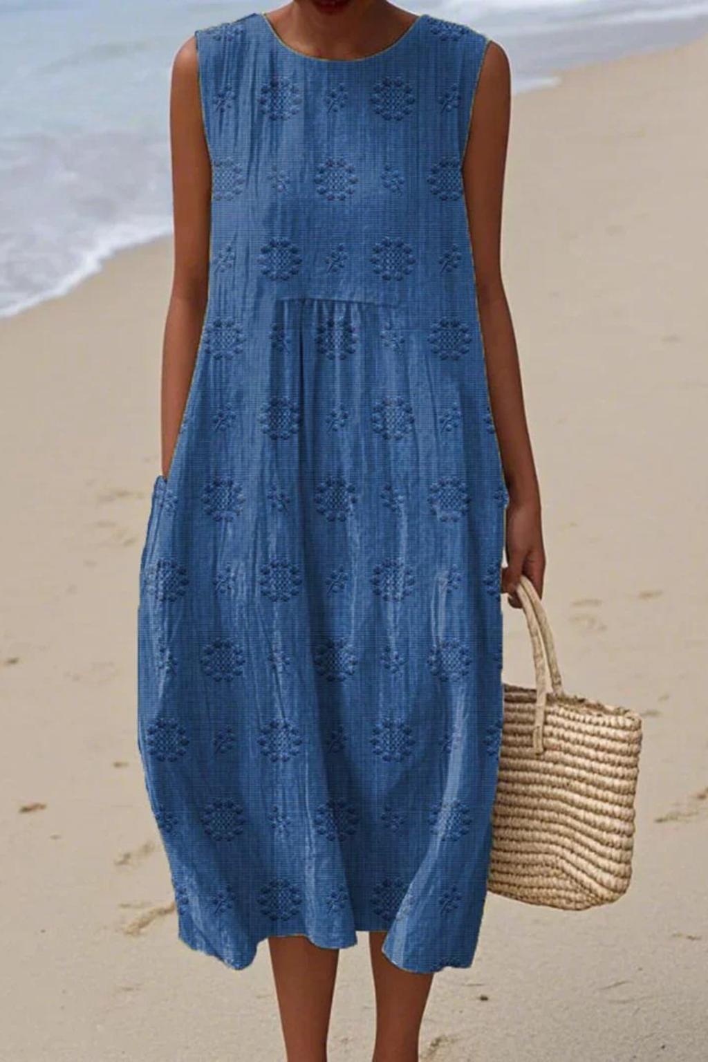 Cassidy | Women’s Sleeveless Floral Print Flowy Midi Dress