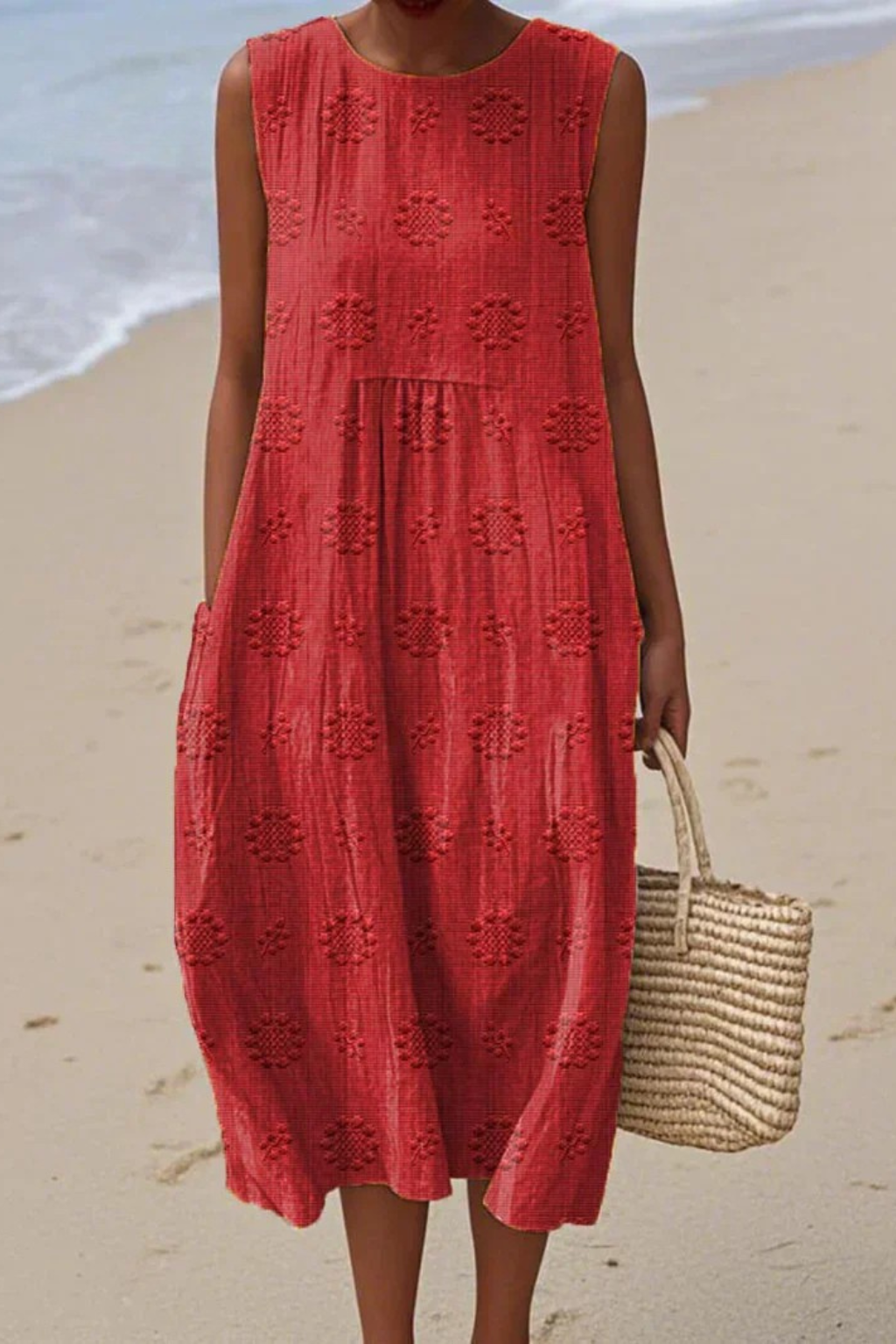 Cassidy | Women’s Sleeveless Floral Print Flowy Midi Dress